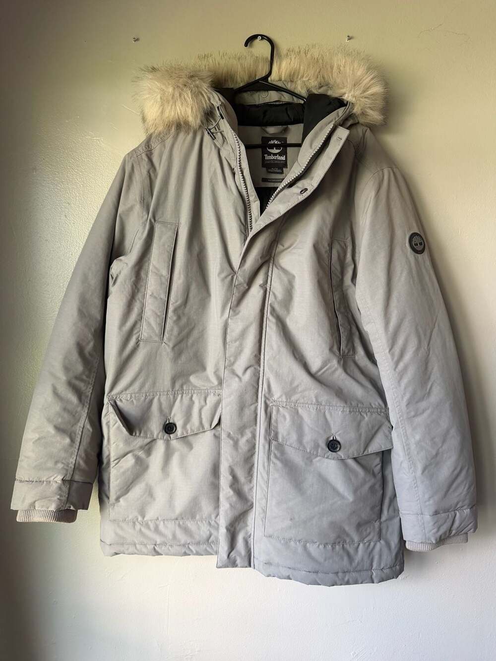 Timberland Men's Waterproof Faux Fur Hooded Parka Jacket size XL